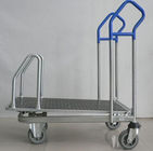 Foldable Hand Industrial Warehouse Trolley For Supermarket / Retali Shop