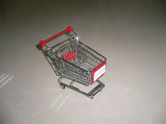চীন Ecommerce Retail Shop Equipment / miniature shopping cart metal in chrome finish কারখানা