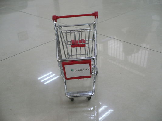 চীন Mini shopping cart trolley with company sticker with plastic advertising board কারখানা