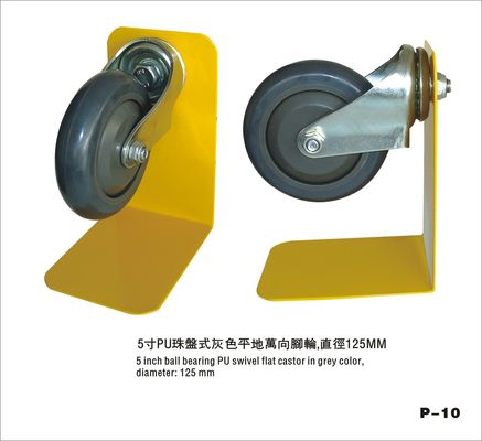 চীন 4 Inch Black PU Wheels , Shopping Trolley Castor Wheels With Ball Bearing কারখানা