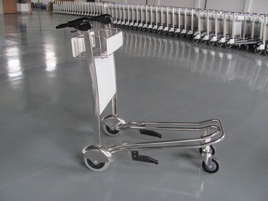 চীন Mini Three Wheels Metal Supermarket / Airport Luggage Trolley With Brake 300KGS কারখানা