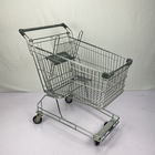 125L Conventional Metal Shopping Trolley Grocery Cart Australian Style PU Wheels CE Certificate