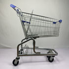 German Style 100L Regular Trolley With Blue Plastic Parts Zinc And Powder Coating For Convenient Grocery Store