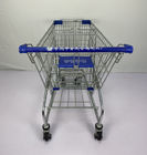 German Style 100L Regular Trolley With Blue Plastic Parts Zinc And Powder Coating For Convenient Grocery Store