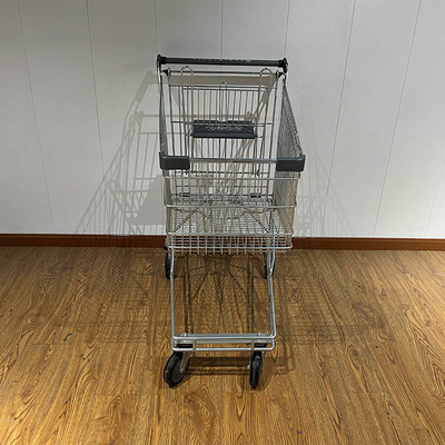 কেনা 125L Australian supermarket shopping cart with grey plastic parts chain store shopping cart CE online manufacture