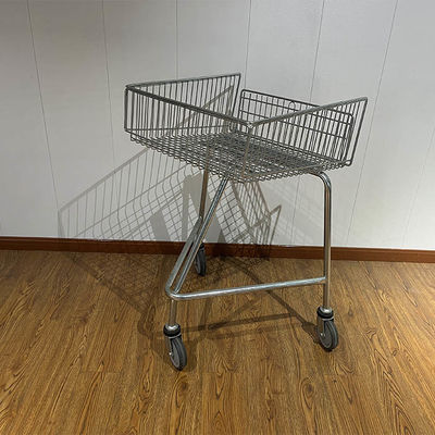 কেনা Shallow Shopping Trolley For Disabled  With Escalator Wheels Push Along Steel Shopping Cart online manufacture