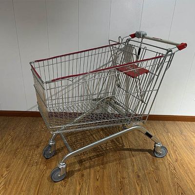 কেনা 240L European Style Shopping Trolley with CE Certification Metal Supermarket Carts অনলাইনে উৎপাদন