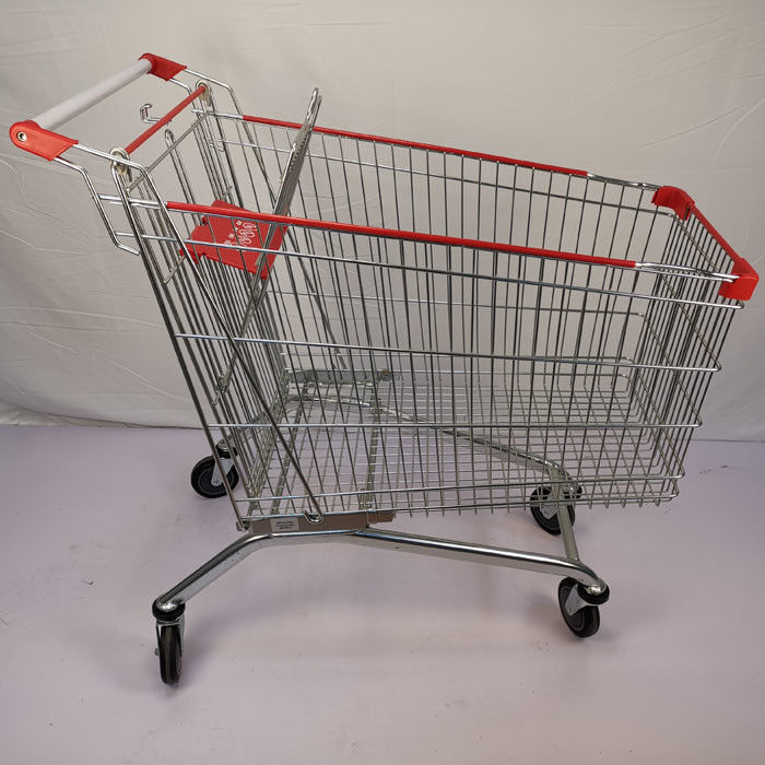 Q195 Steel 240L Store Shopping Cart Supermarket Shopping Trolley SGS Certificate