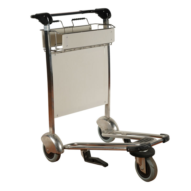 Aluminum Alloy Functional folding luggage cart Airport Trolley Cart 3 Wheels With Brake